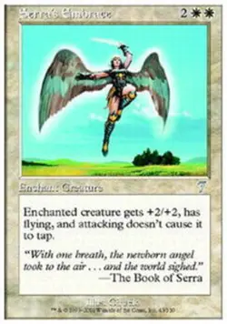 [1x] Serra's Embrace - Foil Slight Play, English Seventh Edition MTG Magic - Image 1