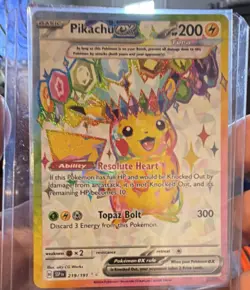 The Pokemon Company Pikachu ex 219/191 Sv08 Surging Sparks UR Full Art Holo EN - Image 1
