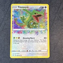 Rayquaza 138/185 Swsh04: Vivid Voltage Holo Amazing Rare Pokemon - Image 1