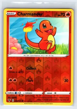 Charmander 023/185 Common Vivid Voltage Pokemon Reverse Holo Near Mint - Image 1