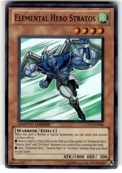 Yu-Gi-Oh! Elemental HERO Stratos CT07-EN006 Limited Edition NM - Image 1