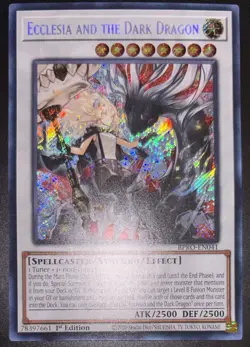 Ecclesia and The Dark Dragon 1st Edition Secret Rare NM Yu-Gi-Oh - Image 1