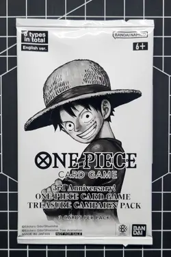 One Piece - 3rd Anniversary - Treasure Campaign Pack- Chance at serialised Luffy - Image 1