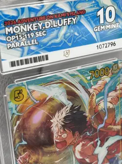 One Piece CCG Monkey.D.Luffy OP15-119 Alt Art SEC English - ACE 10 Perfect Subs - Image 3