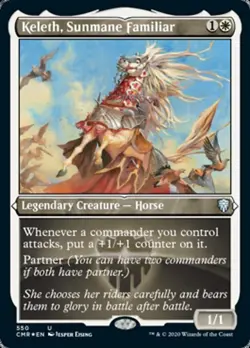Keleth, Sunmane Familiar x1 1x FOIL ETCHED Commander Legends NM MTG - Image 1