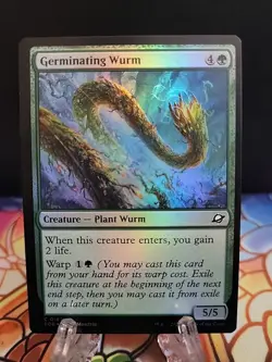 MTG Edge Of Eternities Germinating Wurm Foil x1 NM - Image 1