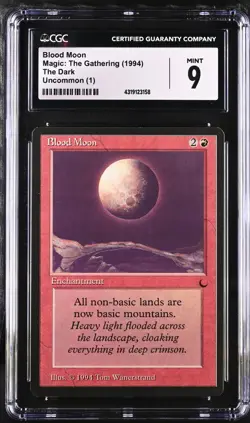 BLOOD MOON The Dark Rare CGC 9 Vintage MTG [Nostalgium] - Image 1
