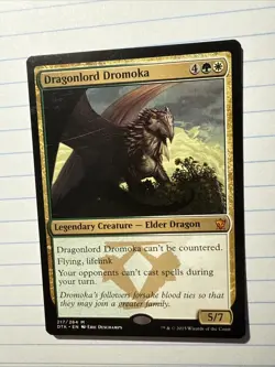 Dragonlord Dromoka Dragons of Tarkir Light Play Condition Magic: The Gathering - Image 1