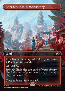Cori Mountain Monastery Borderless Foil - Tarkir: Dragonstorm MTG-NM - Image 1