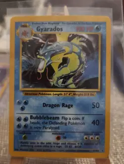 Gyarados 6/102 Base Set Unlimited - Holo Rare Pokemon Card WOTC - MP - Image 1