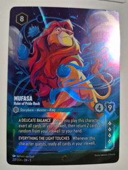 Disney Lorcana Shimmering Skies Enchanted Mufasa Ruler of Pride Rock NM Rare - Image 2