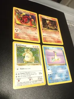 Lot Of 4 Pokemon Cards Vintage & Holo & 1st edition, Dark Charmeleon, Lapras - Image 1