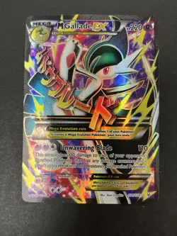 Pokemon TCG M Gallade EX Full Art Holo Rare Card 100/108 Roaring Skies Crimp - Image 1