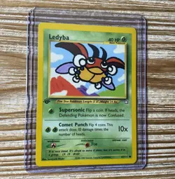 Ledyba 63/111 1st Edition Neo Genesis Common Pokemon Card LP-NM - Image 1