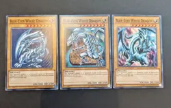 Yugioh Blue Eyes White Dragon LDK2 Unlimited 3 Card Set Excellent Condition - Image 2