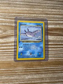 Mantine 64/111 1st Edition Pokemon Card Neo Genesis Near Mint LP-NM - Image 1