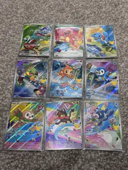 Pokemon TCG First Partner Illustration Collection Series 1 Full Sets of 9 Cards - Image 1