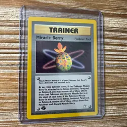 Miracle Berry 1st Edition Neo Genesis 94/111 Pokemon Card Trainer LP-NM - Image 1