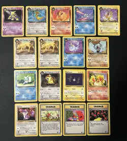Vintage Pokemon Cards Team Rocket Lot 17 Cards Dark Dragonite Alakazam Non Holo - Image 2