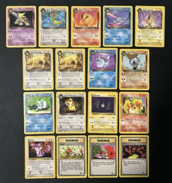 Vintage Pokemon Cards Team Rocket Lot 17 Cards Dark Dragonite Alakazam Non Holo - Image 3