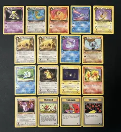 Vintage Pokemon Cards Team Rocket Lot 17 Cards Dark Dragonite Alakazam Non Holo - Image 4