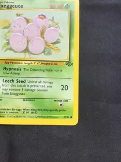 Pokemon Cards: Jungle 1st Edition Common: Exeggcute 52/64 - Image 4