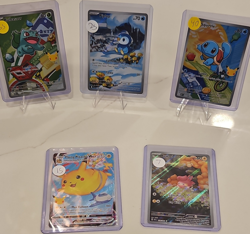 Pokemon TCG Holo 5-Card Lot Flying Pikachu VMAX Bulbasaur Squirtle +2 - Image 1
