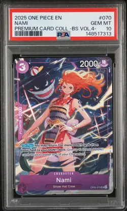Nami OP09-070 Alt Premium Card Collection Best Selection Vol.4 070 GEM MINT PSA - Image 1