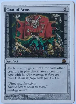 MTG English Magic Card Light Play COAT OF ARMS from Core 8th edition - Image 1