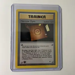 Pokemon Card 1st Edition Gym Heroes Narrow Gym Trainer 124/132 LP-NM - Image 1
