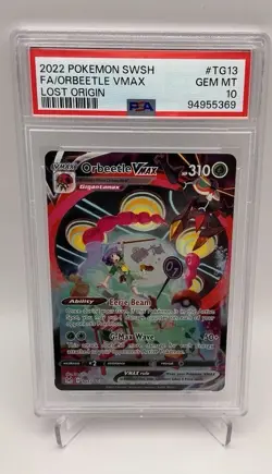 2022 Pokemon SWSH Lost Origin Orbeetle VMAX Full Art FA Trainer Gallery PSA 10 - Image 1