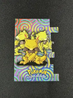 Pokemon TV Series 2 Topps - Die-Cut Embossed Chase Card #63 Abra EV7 - Image 1