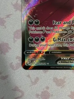 Gengar VMAX 157/264 Fusion Strike Full Art Ultra Rare Holo Pokemon Card - Image 4