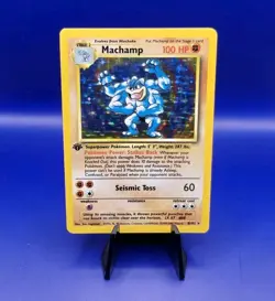 Machamp 8/102 1st Edition Base Set UK 4th Print 1999-2000Holo Pokemon Card WOTC - Image 1