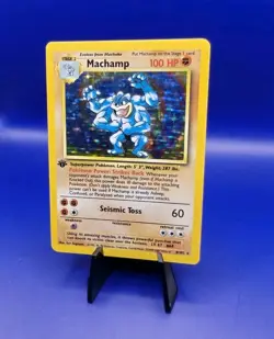 Machamp 8/102 1st Edition Base Set UK 4th Print 1999-2000Holo Pokemon Card WOTC - Image 2