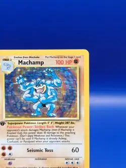 Machamp 8/102 1st Edition Base Set UK 4th Print 1999-2000Holo Pokemon Card WOTC - Image 5