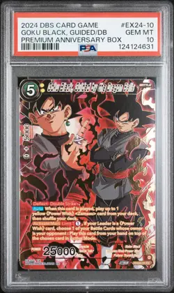 Goku Black, Guided by the Dragon Balls Foil Gold Stamp DBS Card PSA 10 GEM MINT - Image 1