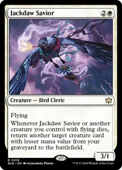 MTG Jackdaw Savior Bloomburrow Rare Creature Bird Cleric NM - Image 2