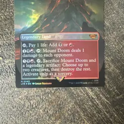 Wizards of the Coast MTG Mount Doom Foil Borderless Legendary Land LOTR #343 EN… - Image 3
