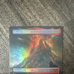Wizards of the Coast MTG Mount Doom Foil Borderless Legendary Land LOTR #343 EN… - Image 4