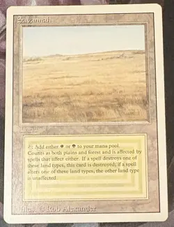 Savannah Dual Land Magic the Gathering Revised Edition - Image 1