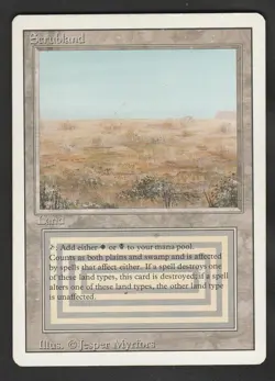 Magic the Gathering 1994 Revised Edition SCRUBLAND Dual Land Black/White MP - Image 1