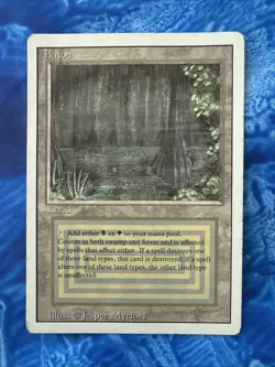 Magic the Gathering 1994 Bayou Revised Edition Rare Dual Land - Image 1