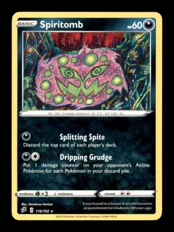 Spiritomb 116/192 R Rebel Clash Pokemon Near Mint - Image 1