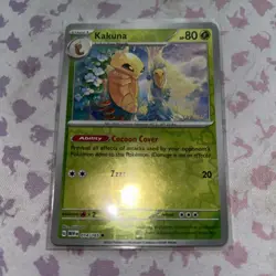 Pokemon Card Kakuna Pokemon 151 Scarlet & Violet Reverse Holo Rare 014/165 LP - Image 1