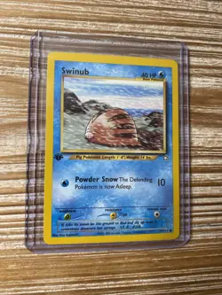 1st Edition Swinub 79/111 Neo Genesis Pokemon Common 2000 LP-NM - Image 1