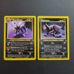 Houndoom Houndour 23/75 39/75 Neo Discovery Rare Pokemon Card Near Mint LP - Image 1