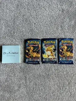 New sealed Pokemon TCG XY Evolutions Booster Packs x 3 - Image 1