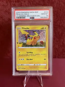 Pikachu (Promo) - Pokemon Card (PSA 10) BSP (2020) 21 GENERAL MILLS 25th An. - Image 1