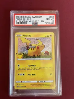 Pikachu (Promo) - Pokemon Card (PSA 10) BSP (2020) 21 GENERAL MILLS 25th An. - Image 2